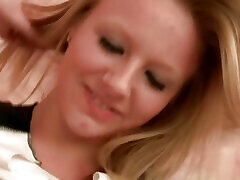 The fresh slutty girl with two nice tits gets her pussy