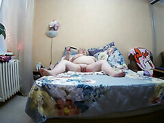 Stepmom fucks herself in pussy with big sex toys