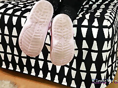 Worn-out Pink Clogs & Dirty White xxx tube full movies europ - Sweaty & Used!