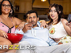 BRAZZERS - Ashlyn Peaks & Chloe Surreal Invite Their Crush For A Movie Night But Soon Turns To A Steamy Threesome