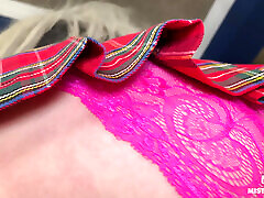 Goddess big ass in lacy pink panties bounces on your face POV