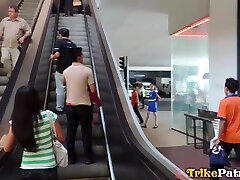 Brunette Pussy Followed Then Fucked Monger Style At Trike Patrol