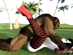 Mavis Dracula Fucked Hard by Monster on A Gulf Course