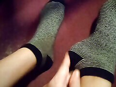 Beautiful White Legs From Which I Take off My Socks