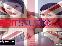 Slim British Redhead in School Outfit Swallows Every Drop