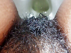 Pussy Fingering by house owner in bathroom to xxx video napele download then rubbing with water