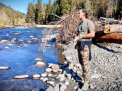 Simone Ryder Hiking And Runs From A Bear. Finds Rick Ruff For Help!