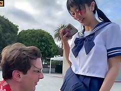 Fantastic Japanese Relishes Cum From Her Torrid White Man With Celtic Iron And Marica Hase