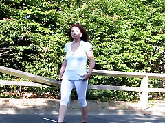 Annabella Struts Herself Outside for Some Exercise