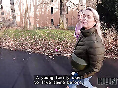 HUNT4K. Lesbian fucked her new landlord