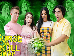 Body Swapping Stepsiblings Engage in a Wild Foursome to Break the Curse