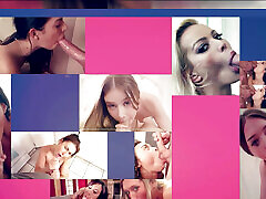 Throated - Slurpy Blonde Sucks & Deepthroats Big Cock