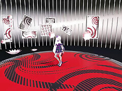 Yowane Haku Undress Dance Sexy Lingerie Hentai Stickysticky Song Mmd 3D Purple Clothes Color Edit Smixix