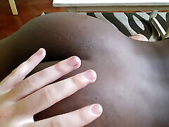 SLAPPING AND MASSAGING A NICE AFRICAN GIRL ASS POV