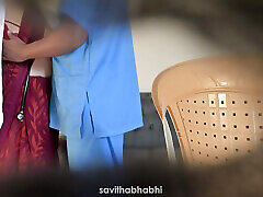 Indian hospital doctor and girl removing bra and panty fucking