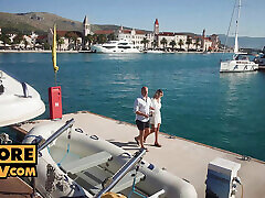 Screwing your new boat rental client Shalina Devine