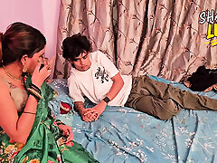 Huge Boobs Indian Maid Stripped off Her Saree and Fucked Hard by Young Boy