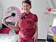 Cherry Blossom Grwm, Soft and Sensual Tease in a Cheongsam
