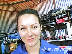 Garage Strip Clips and Pussy Masturbation