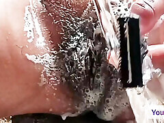 I&039;m brushing my sexy pussy hair so that the night won&039;t be the first to fuck me.
