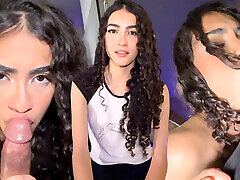 Beautiful 18-year-old Latina nervously records her first sextape for her profile