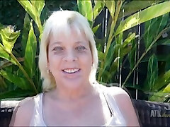 Sindy Silver masturbates 5big dildo.