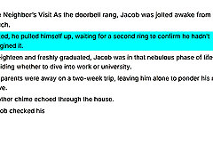 The Neighbor&039;s Visit as the doorbell rang, Jacob was jolted maxhardcore layla rivera mya mason from the couch