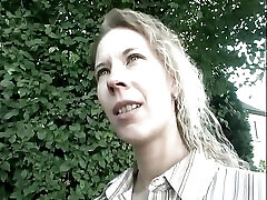 Audition of German blonde masturbating in front of the camera to become a porn actress