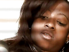 Amazing Big Boobed Ebony Shoots Her First Porn While She Masturbates
