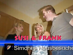 Simones is invited to the house of swinger and exhibitionist couples to fuck in a threesome