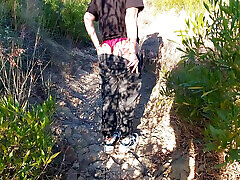 Big ass Latina showing ass jhui ch tits in the mountain