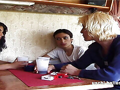 Meeting on the beach leads to a lesbian BDSM session at home