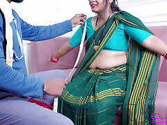 Tailor Master Darji Touches my Boobs- Bhabhi gets fucked in Saree by Tailor after Measurement and Lots of Cum on Bigg ass.