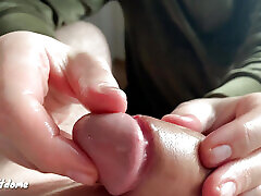 Circumcision day 14 - First teasing handjob