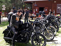 Biker Anna Polina ready for a hardcore czech babe sandra hill stripping and DP fucking