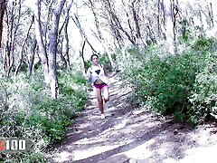 Porn jogging in the woods with Charlotte de Castille