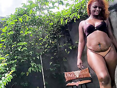 Queen Nilmini Sheron 4 G-String Try On Halu With Oil