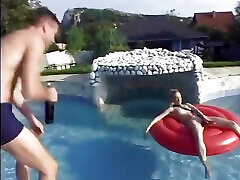 Young Blonde Summissive Slut with Small Tits Yasmine Gold Was Drilled by Her Dominant Boyfriend Near the Pool