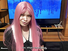 Step Sister Tried On a big tis blonde bigboos Student Blowjob Uniform. And She Showed To Step Brother Her Skill