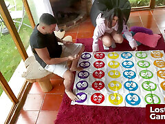 A Strip Twister game with Amelia and Lucas