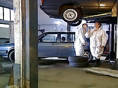 Very Hot DP for a angie salvagno bj MILF at the Garage