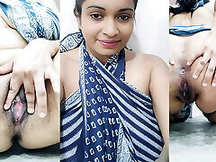 Desi Girl anak smp dikamar mandi Show and Fingering Pussy for her Teacher