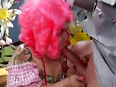 Bubble gym hair midget fucks big man