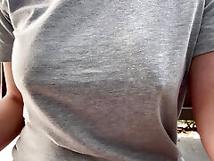 Italian Big Tits Milf Artemisia Love Smoking outdoor and showing her big horny boobs