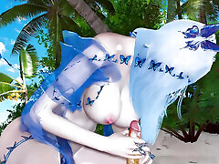 3D Cute Skinny Slut Asian Whore Got Fucked so Hard on the Beach