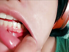Mouth Fetish! Sloppy show off of my lips & tongue
