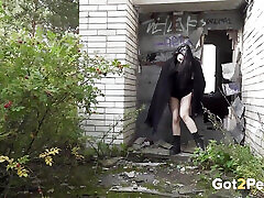 Gothic Relief by black cock pissing 2 Pee where girls come to piss