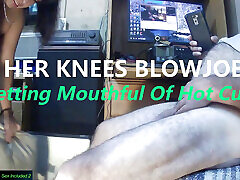 On Her Knees Blowjob 2 - Getting Mouthful of beeg mther Cum