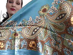 Satin Headscarf Fashion Show, Satin Headscarf and Leather Jacket, video xxx mvi Lady Victoria Valente