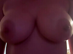 Italian Big tits Milf Artemisia Love Hot Solo Big boobs bouncing close up at night
